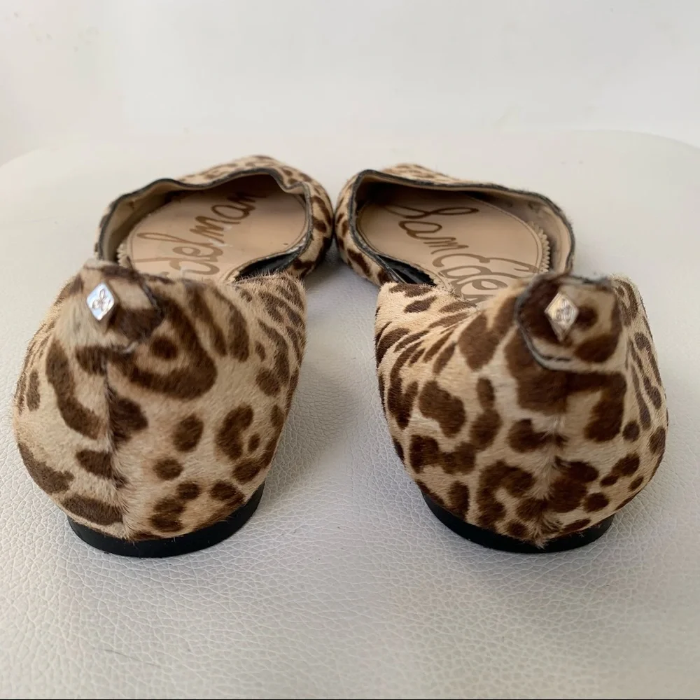 Sam Edelman Leopard Print Calf Hair Rodney D'orsay Slip On Flats